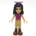 fig-001388 – Emma - Magenta Top, Tan Trousers, Lavender Bow