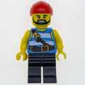 fig-001445 – Pirate - Medium Blue Stripes, Black Legs, Red Bandana