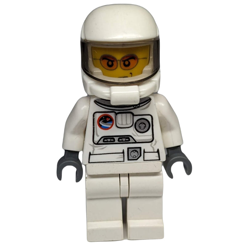 fig-001453 – Astronaut, White, Space Helmet with Trans-Brown Visor, Orange Sunglasses (3626b Head)