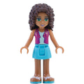 fig-001458 – Andrea - Magenta Jacket, Medium Azure Skirt