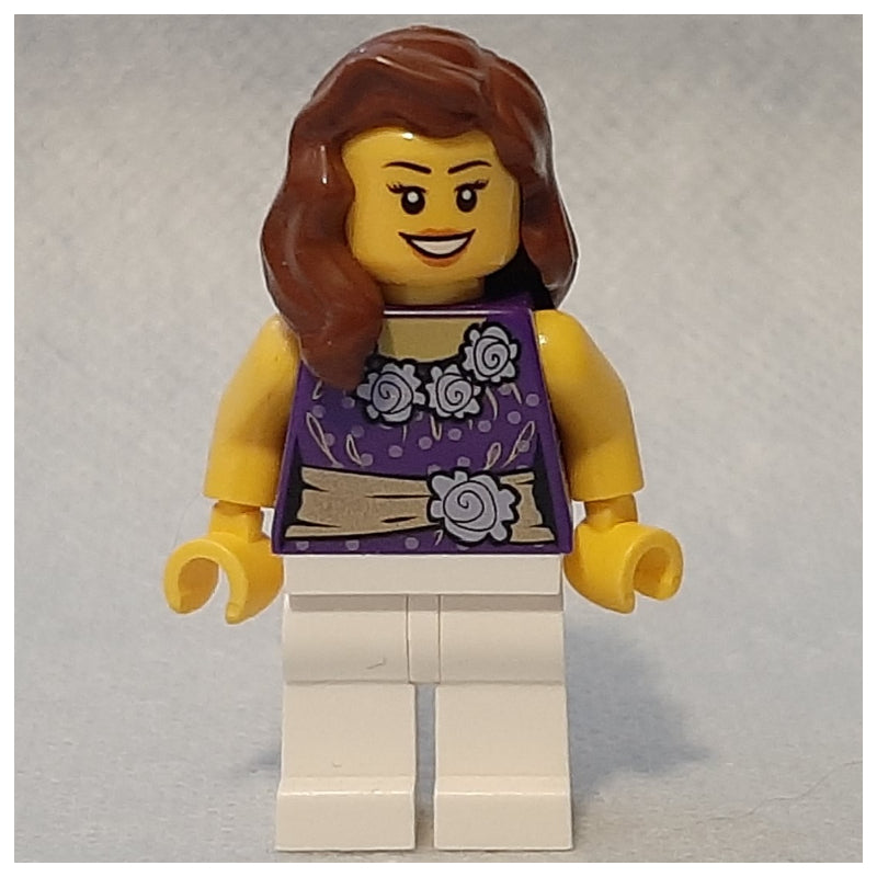 fig-001537 – Dark Purple Torso, White Legs, Reddish Brown Hair