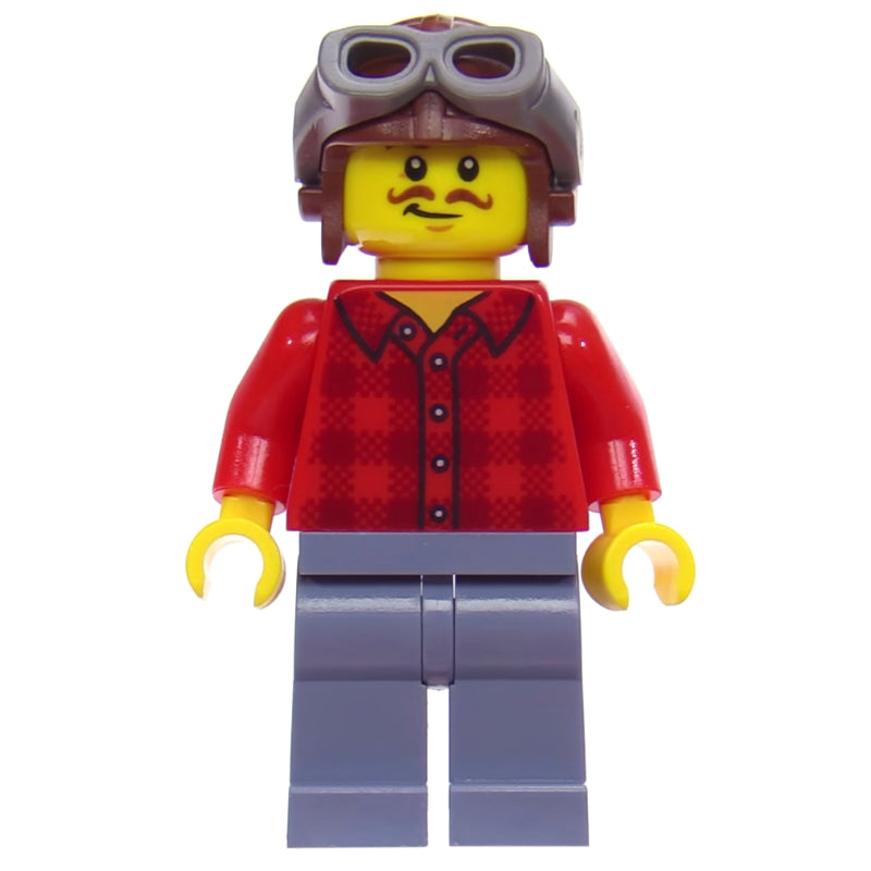 fig-001547 – Red Torso, Sand Blue Legs, Aviator Hat