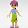 fig-001569 – Mia - Medium Azure Top, Lime Trousers, Magenta Cap