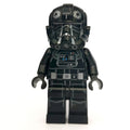 fig-001579 – TIE Pilot, Printed Legs, Two Silver Stripes on Helmet, Silver Belt Pouches, Open Mouth
