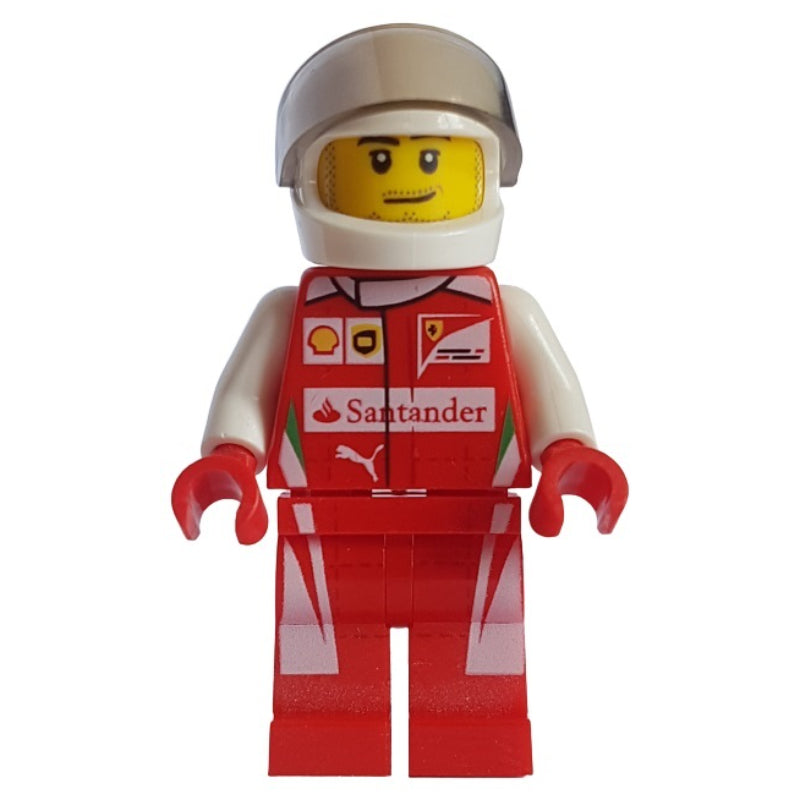 fig-001581 – Race Driver, Red Torso, Red Legs, White Helmet, Ferrari 1
