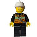 fig-001590 – Fireman with Orange Safety Vest