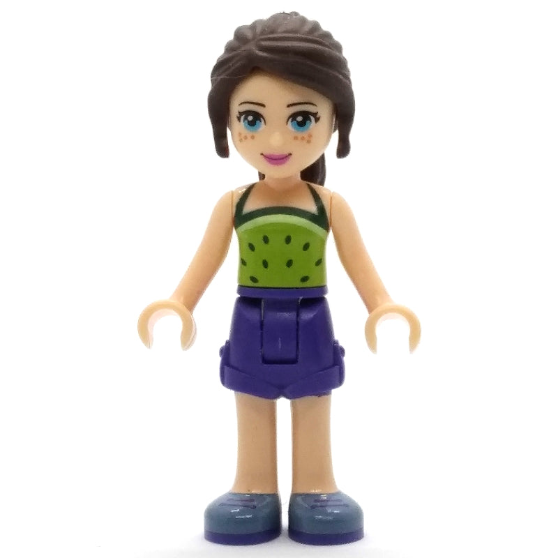 fig-001605 – Naomi - Lime Top, Dark Purple Skirt
