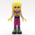 fig-001631 – Stephanie - Bright Light Orange Ski Vest, Magenta Trousers