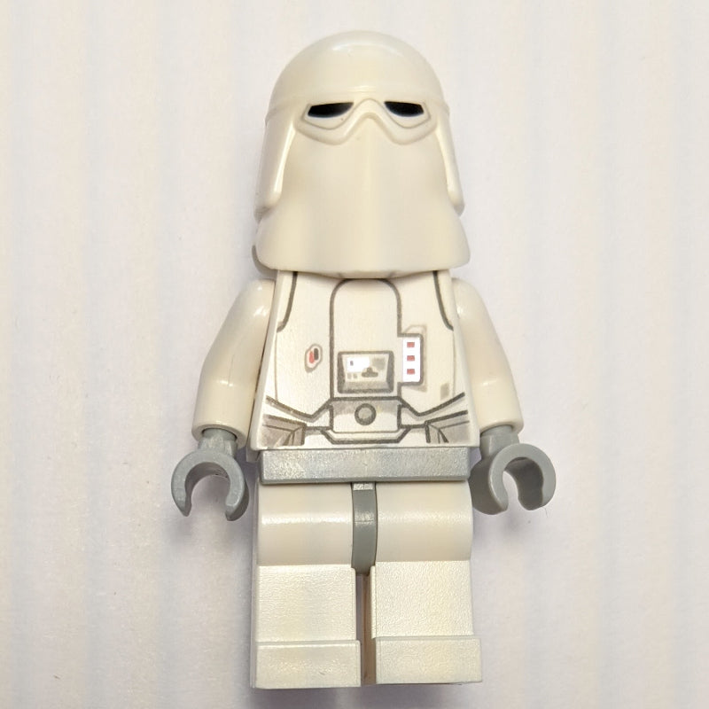fig-001632 – Snowtrooper, Light Bluish Gray Hips, Neck Bracket with Printed 1 x 1 Tile