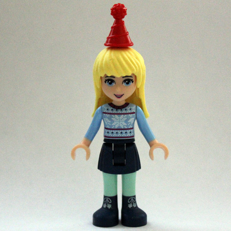 fig-001633 – Stephanie - Christmas Sweater, Dark Blue Skirt