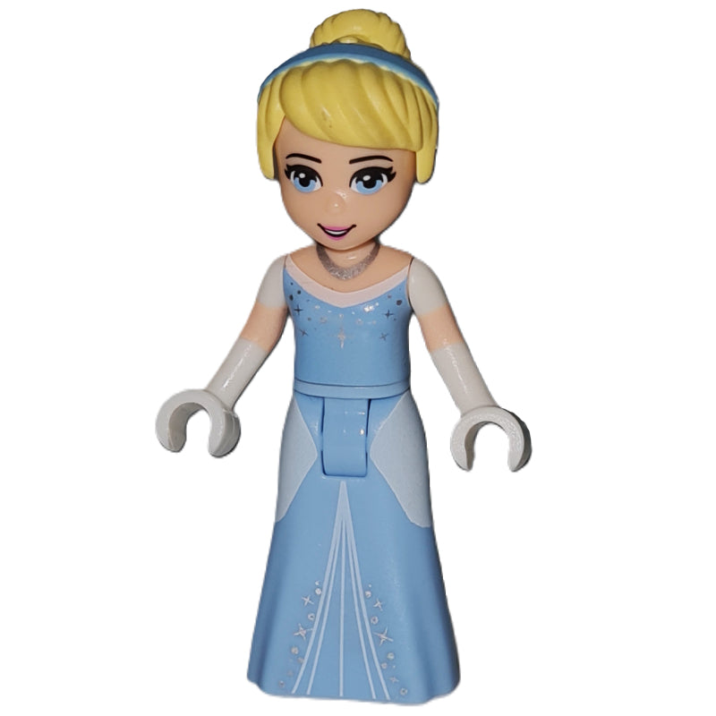 fig-001655 – Cinderella - Bright Light Blue Dress, White Gloves