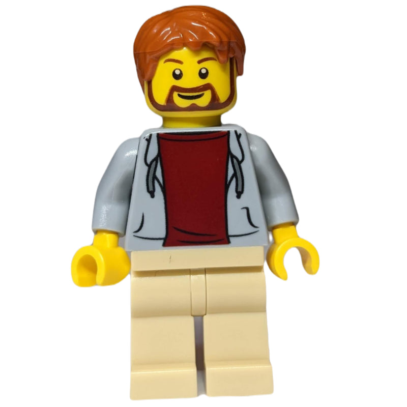 fig-001661 – Light Bluish Grey Torso, Tan Legs, Reddish Brown Hair