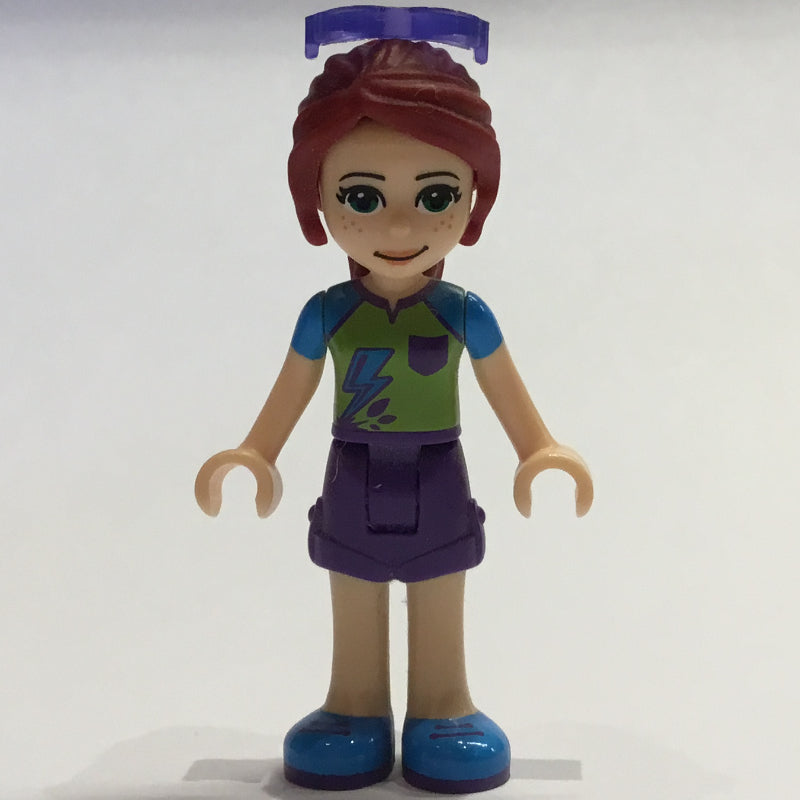fig-001674 – Mia - Lime Top, Dark Purple Skirt, Sunglasses