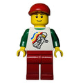 fig-001722 – White Torso with Space Figure, Red Legs, Red Cap
