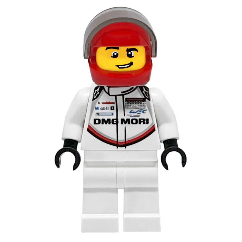 fig-001728 – Race Driver, White Torso, White Legs, Red Helmet, Porsche