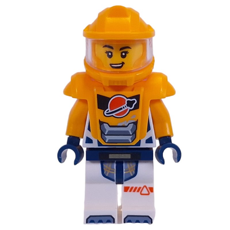 fig-001731 – Astronaut, White Spacesuit, Bright Light Orange Armor and Helmet