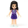 fig-001756 – Emma - Medium Lavender Dotted Top, Dark Purple Skirt