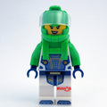 fig-001758 – Astronaut, White Spacesuit, Bright Green Backpack and Helmet