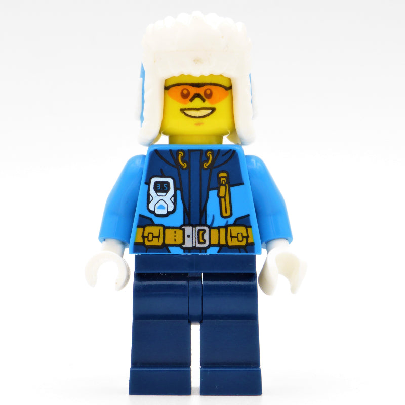 fig-001788 – Arctic Explorer, Ushanka Hat, Orange Sunglasses
