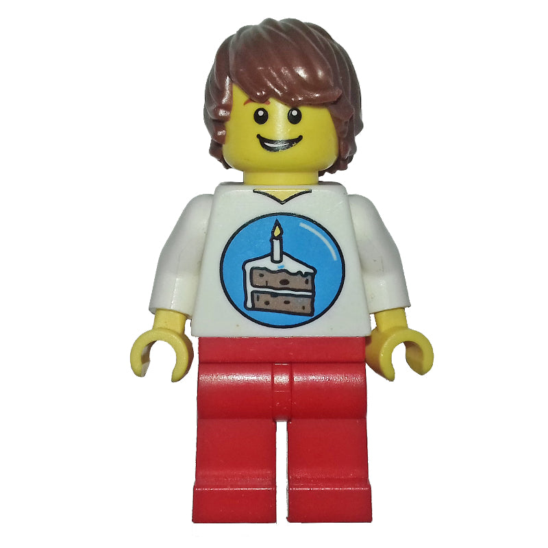 fig-001814 – Birthday Boy - White Torso, Red Legs, Reddish Brown Hair