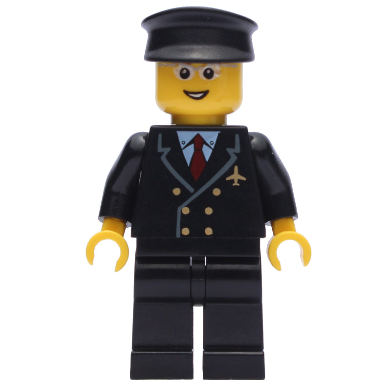 fig-001878 – Pilot, Black Torso, Black Legs, Black Hat
