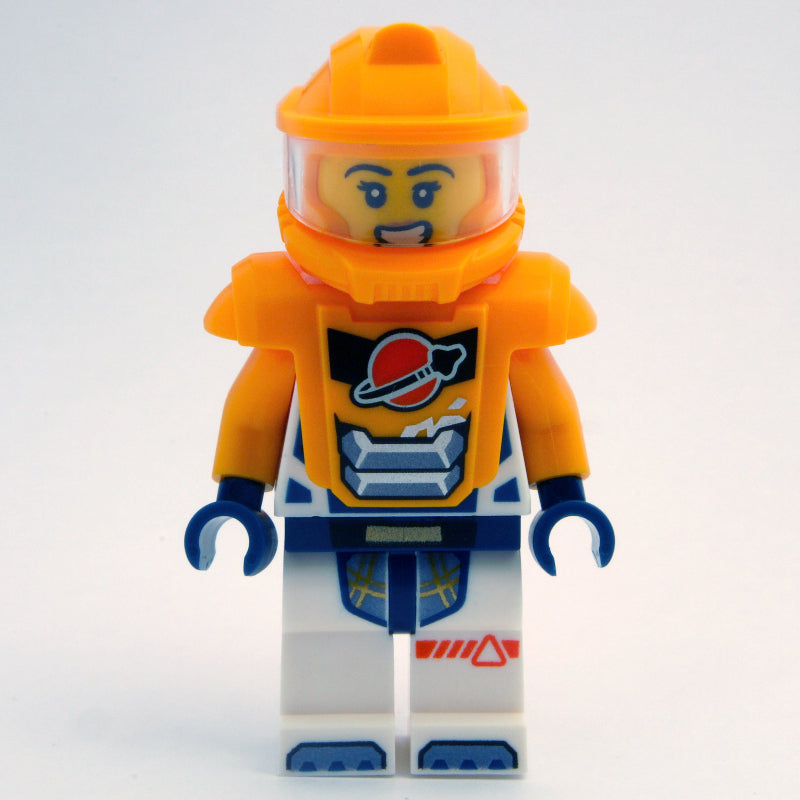 fig-001881 – Astronaut, White Spacesuit, Bright Light Orange Armor and Helmet