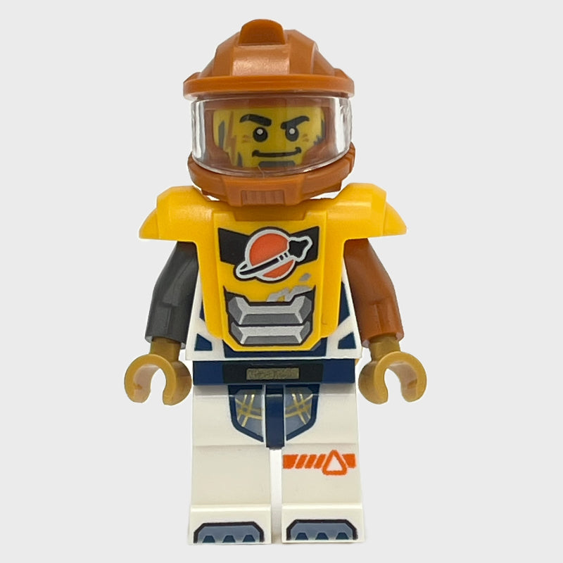 fig-001888 – Astronaut, White Spacesuit, Bright Light Orange Armor, Dark Orange Helmet, Beard and Lightning Scar