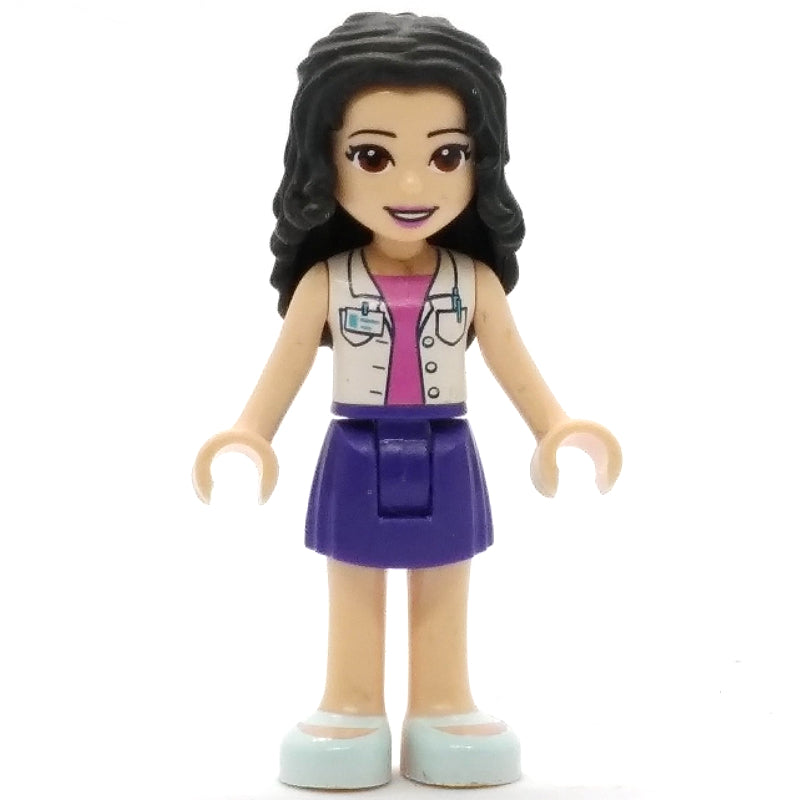fig-001915 – Emma - White Jacket, Dark Purple Skirt