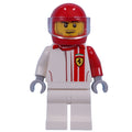 fig-001920 – Race Driver, White Torso, White Legs, Red Helmet, Ferrari