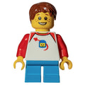 fig-002013 – Kid, White Torso, Dark Azure Legs, Reddish Brown Hair