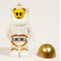 fig-002026 – Astronaut - White Torso and Legs, Orange Trim, Smirk, Black Eyebrows