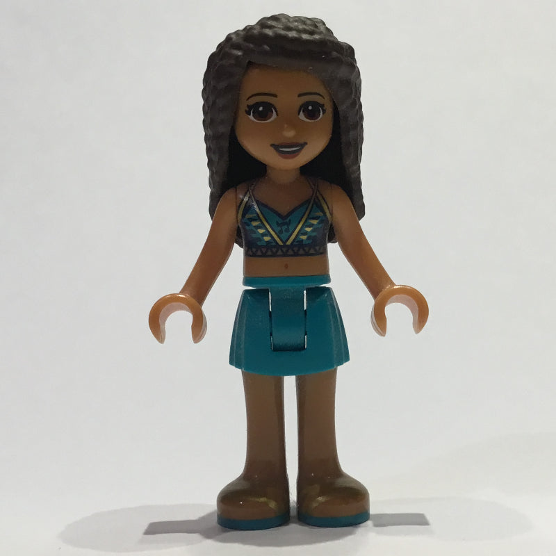 fig-002033 – Andrea - Dark Turquoise Bikini, Dark Turquoise Skirt