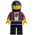 fig-002056 – Reddish Brown jacket, Porsche Sweater, Black Legs