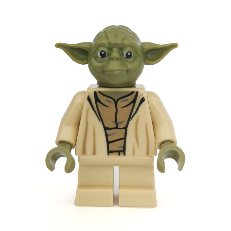 fig-002086 – Yoda, Olive Green Head, Dark Tan Undershirt, Thick Creases