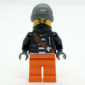 fig-002092 – Crook, Black Jacket, Orange Legs, Black Bandana, Dark Bluish Gray Hat