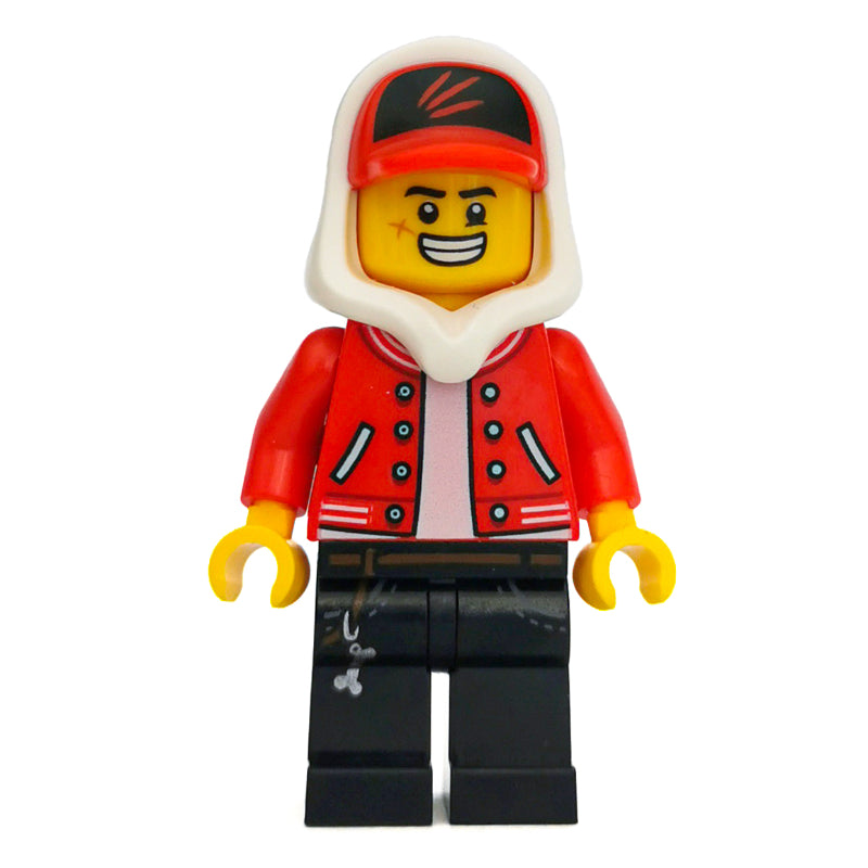 fig-002096 – Jack Davids, Red Jacket with White Hood and Red Cap