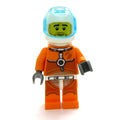 fig-002102 – Astronaut - Orange Torso and Legs, White Helmet, Trans-Light Blue Visor, Beard
