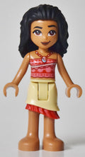 fig-002113 – Moana - Red/Pink Shirt, Tan Skirt