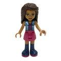 fig-002142 – Andrea - Medium Blue Jacket, Magenta Skirt