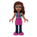 fig-002144 – Olivia - Sand Blue Jacket, Dark Pink Skirt
