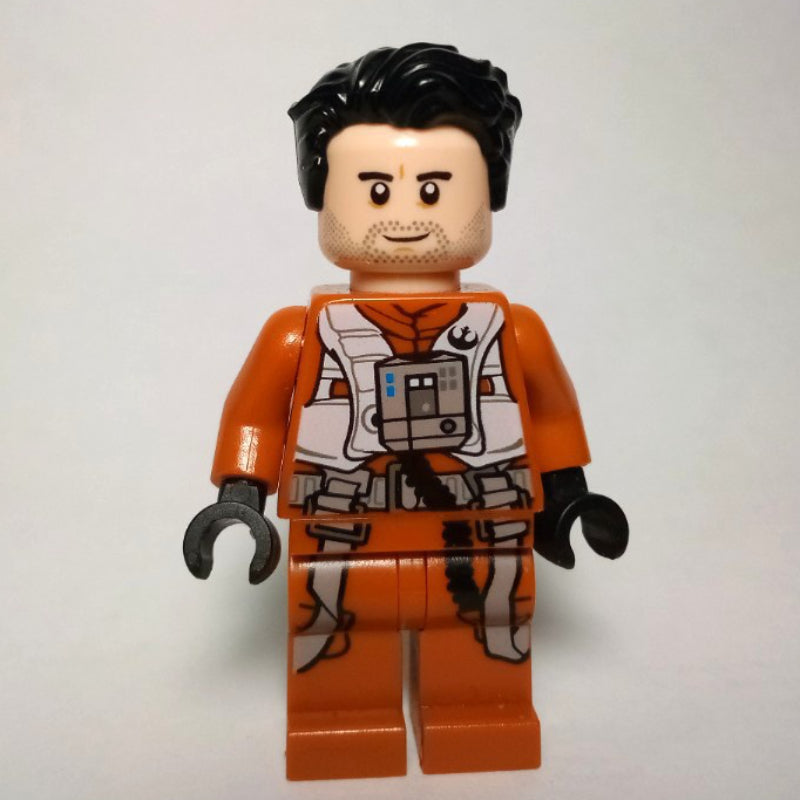 fig-002149 – Poe Dameron, Dark Orange Pilot Outfit, Hair