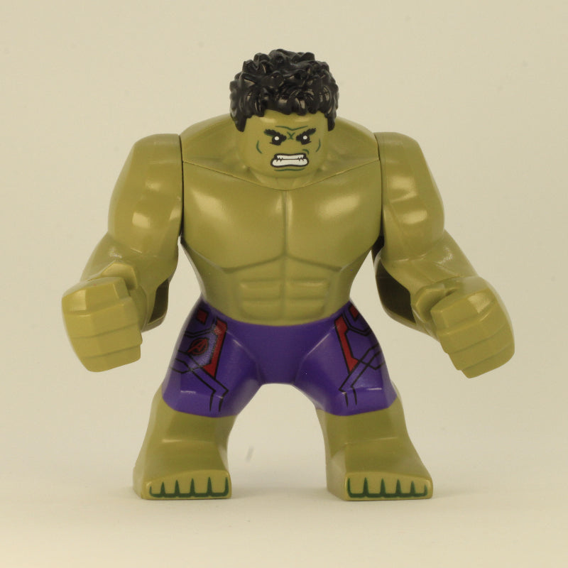 fig-002208 – Hulk (Big Fig), Black Hair, Dark Purple Pants with Print