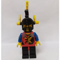 fig-002334 – Knight (Dragon Knights) - Black Legs, Yellow Plumes, Plastic Cape