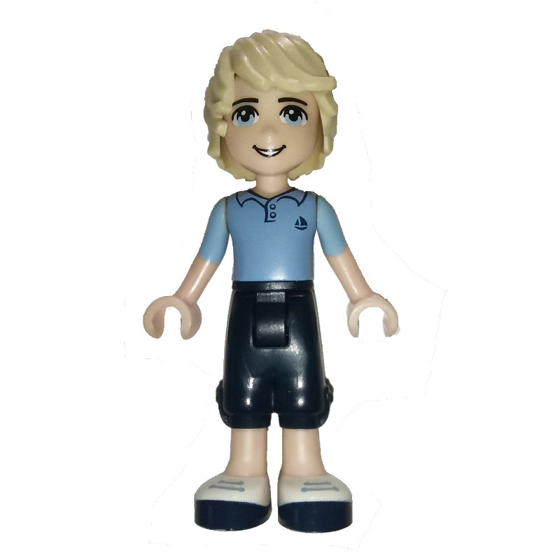 fig-002343 – Andrew - Medium Blue Shirt, Dark Blue Trousers