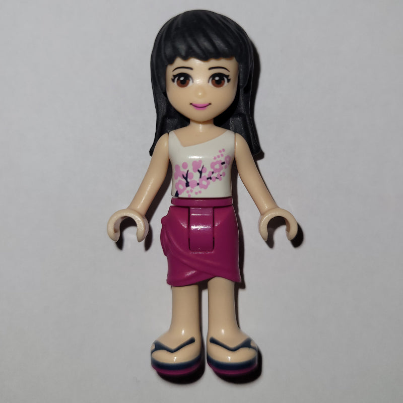 fig-002344 – Maya - White Top, Magenta Skirt