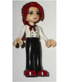 fig-002345 – Mia - White Chef Jacket, Black Pants