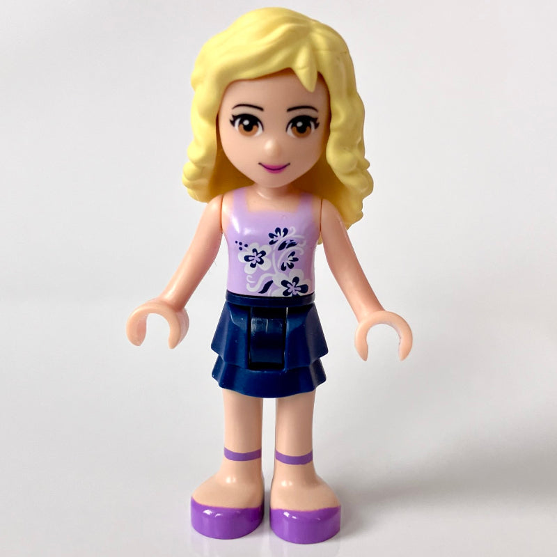 fig-002346 – Danielle - Lavender Top, Dark Blue Skirt