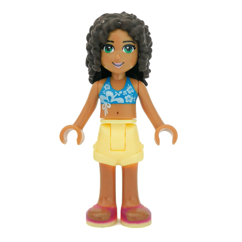 fig-002347 – Andrea - Dark Azure Bikini, Bright Light Yellow Skirt