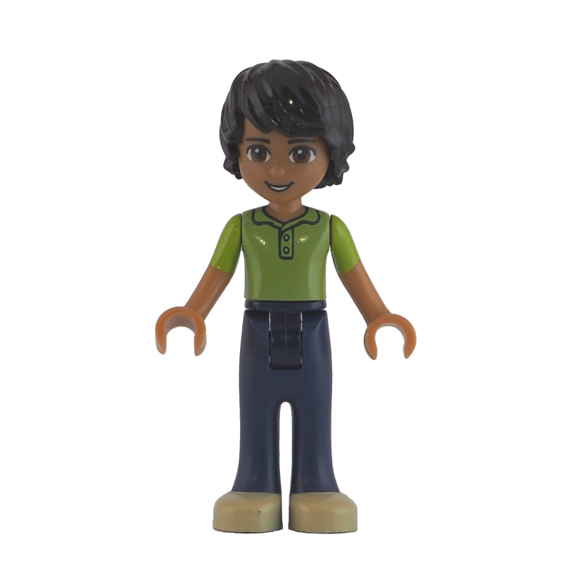 fig-002349 – Matthew - Lime Vest, Dark Blue Trousers