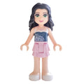 fig-002353 – Emma - Dark Blue Top, Bright Pink Skirt
